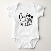 Zoals mijn oom Cool oom oom voor baby's Romper (Voorkant)