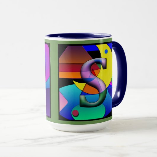 Zoals Monogramed, de Geleide Mok van het Koffie (Voorkant rechts)