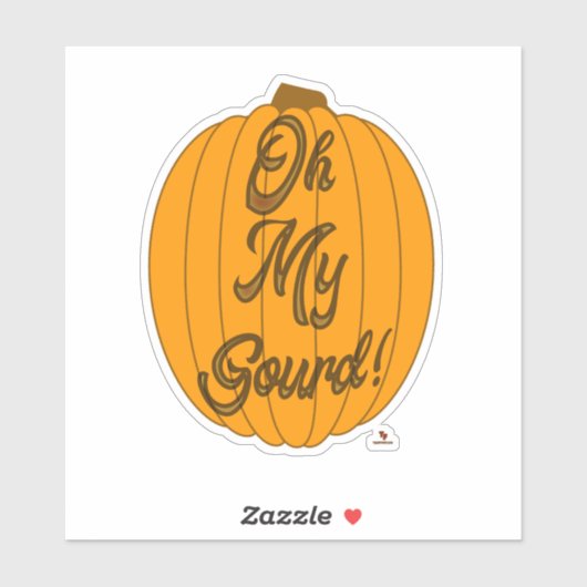 Zoals Oh My Gourd Herfst Pompoen Cartoon Art Sticker (Vel)