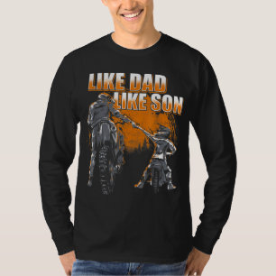 Zoals papa als zoon - motorcross & crossmotor t-shirt