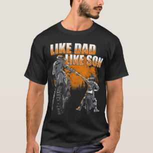 Zoals papa als zoon - motorcross & crossmotor t-shirt