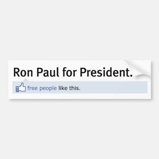 Zoals Ron Paul Bumpersticker (Voorkant)