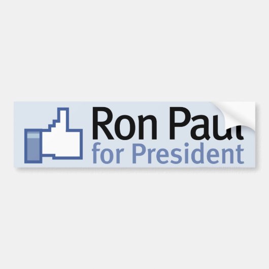 Zoals Ron Paul Bumpersticker (Voorkant)