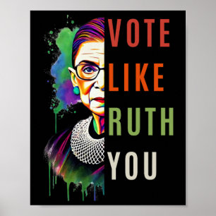 Zoals Ruth je kleurrijke feministische kunst stuur Poster