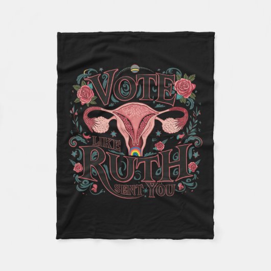 Zoals Ruth je RBG Feminist Voting Inspiration stuu Fleece Deken (Voorkant)