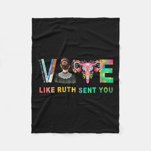 Zoals Ruth je RBG Feminist Voting Inspiration stuu Fleece Deken (Voorkant)