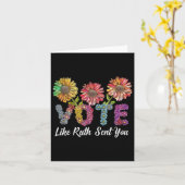 Zoals Ruth je Shirt Uterus Feminist LGBT stuurde v Kaart (Gele Bloem)