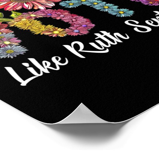 Zoals Ruth je Shirt Uterus Feminist LGBT stuurde v Poster (Hoek)