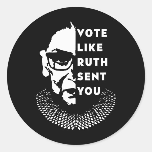 Zoals Ruth je stuurde - feminist Ronde Sticker (Voorkant)