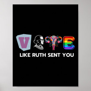 Zoals Ruth jou stuurde - Uterus Flowers Feminist L Poster