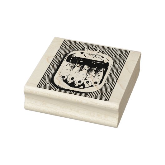 Zoals sardines in een blik rubberstempel (Stempel)