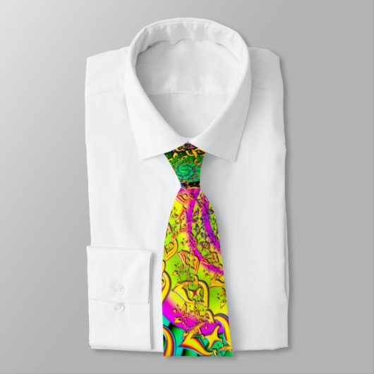 Zoals Snoep Levendig Psychedelic Fractal Stropdas (Gebonden)