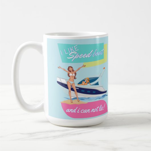 zoals speedboot  koffiemok (Links)