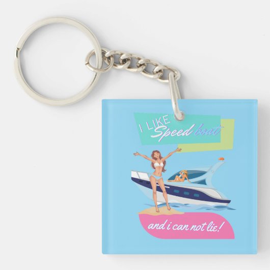zoals speedboot sleutelhanger (voorkant)