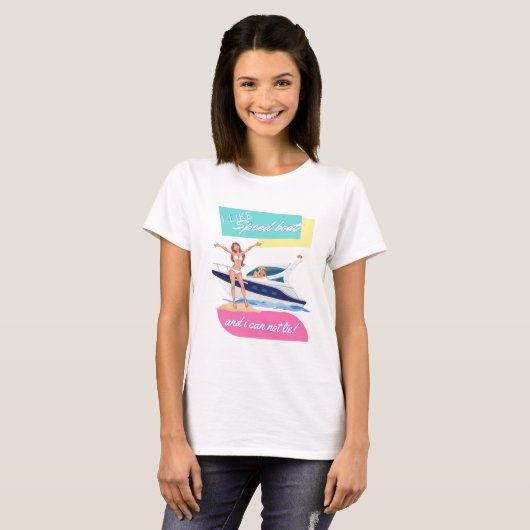 zoals speedboot t-shirt (Voorkant volledig)