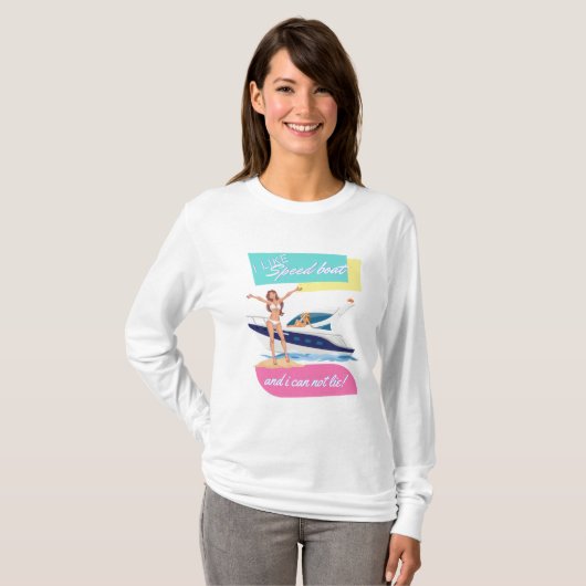 zoals speedboot t-shirt (Voorkant volledig)