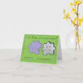 Zoals stukken van een Puzzle Wedding Jubileum Card Kaart (Gele Bloem)