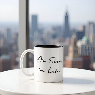 Zoals te zien in Life Quote Tweekleurige Koffiemok