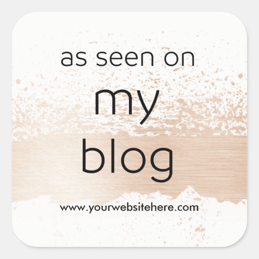 Zoals te zien op mijn blog | Uw eigen website weer Vierkante Sticker (Voorkant)