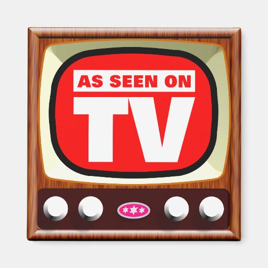 Zoals te zien op tv - Retro TV Magneet (Voorkant)