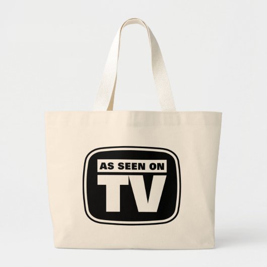 Zoals te zien op tv - zwart-wit grote tote bag (Voorkant)