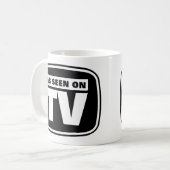 Zoals te zien op tv - zwart-wit koffiemok (Voorkant links)