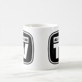 Zoals te zien op tv - zwart-wit koffiemok (Center)