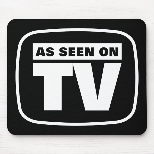 Zoals te zien op tv - zwart-wit muismat (Voorkant)