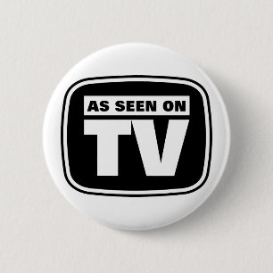 Zoals te zien op tv - zwart-wit ronde button 5,7 cm