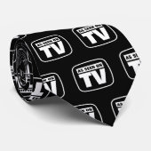 Zoals te zien op tv - zwart-wit stropdas (Opgerold)