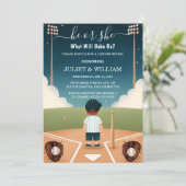 Zoals Team Ball Game Pitch Fun Baseball Gender Rev Kaart (Staand voorkant)