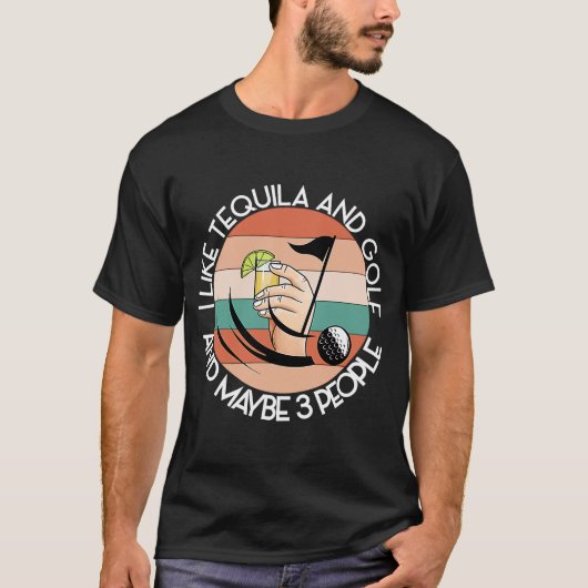 ZOALS TEQUILA EN GOLF EN MISSCHIEN 3 MENSEN Groene T-shirt (Voorkant)
