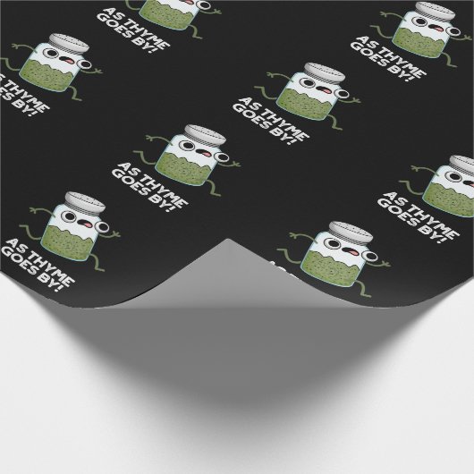 Zoals Thyme krijgt van Funny Herb Spice Pun Dark B Cadeaupapier (Hoek)