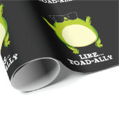 Zoals Toad-ally Funny Toad Pun Dark BG Cadeaupapier (Rol Hoek)