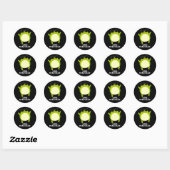 Zoals Toad-ally Funny Toad Pun Dark BG Ronde Sticker (Vel)