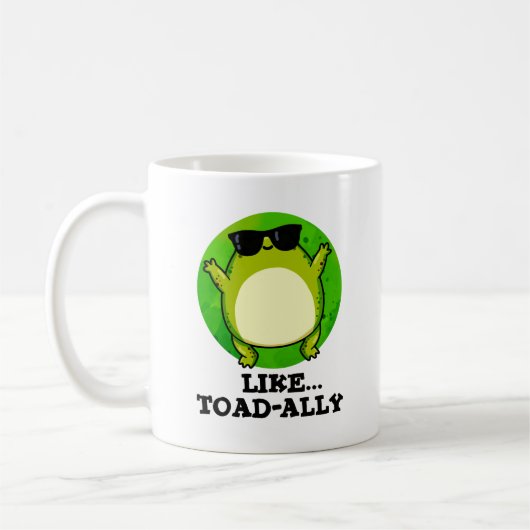 Zoals Toad-ally Funny Toad Pun Koffiemok (Links)
