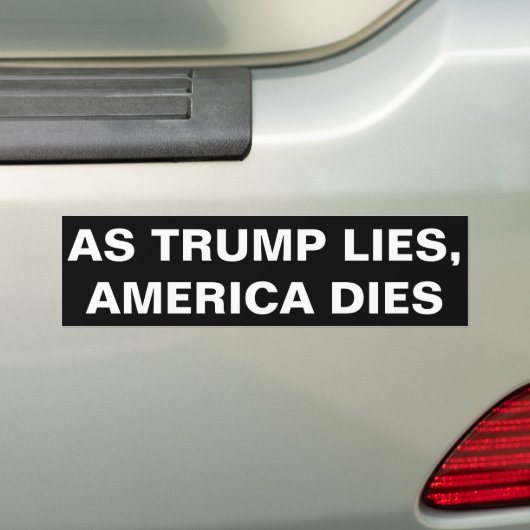 ZOALS TRUMP LIES DIENT AMERIKA BUMPERSTICKER (Op auto)