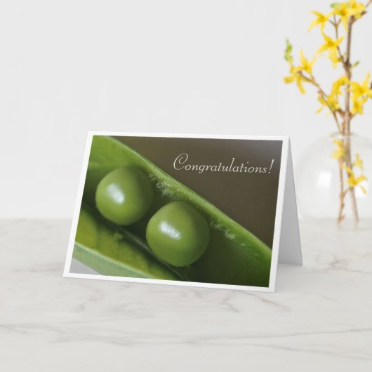 Zoals twee erwten in een pod Verloving/bruiloft ka Kaart (Gele Bloem)
