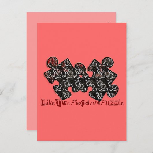 Zoals twee stukken van een puzzel briefkaart (Voorkant / Achterkant)