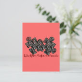 Zoals twee stukken van een puzzel briefkaart (Staand voorkant)