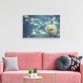Zoals u Citaat met Dandelion wenst Canvas Afdruk (Insitu (Woonkamer))