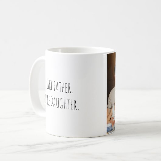 Zoals vader als dochter foto koffiemok (Voorkant links)