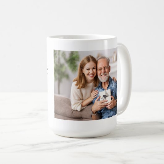 ZOALS VADER. ALS DOCHTER gepersonaliseerd Koffiemok (Voorkant rechts)