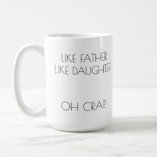 ZOALS VADER. ALS DOCHTER gepersonaliseerd Koffiemok