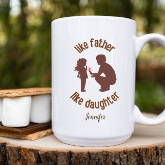 Zoals vader als dochter grappig gepersonaliseerd koffiemok