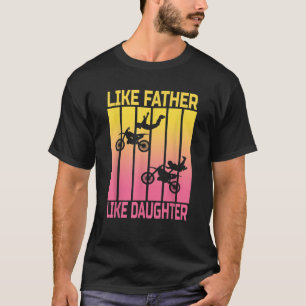 Zoals vader als dochter motorcross Schattigee cros T-shirt