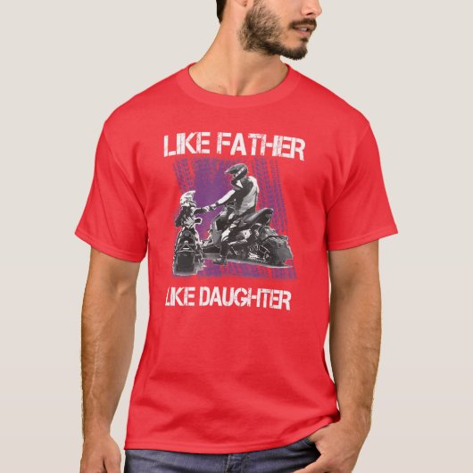 Zoals vader als dochter sneeuwscooter t-shirt (Voorkant)