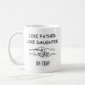 Zoals vader als dochter vuistslag koffiemok (Links)