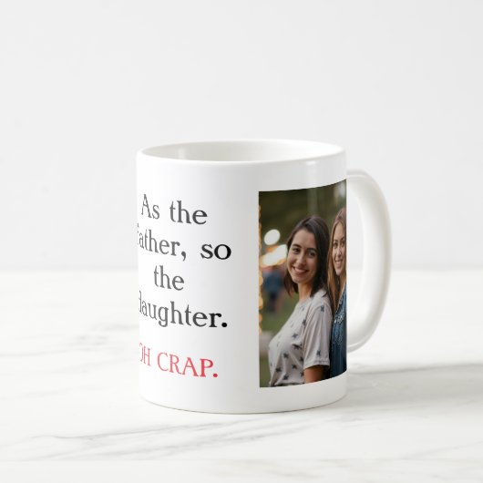 Zoals vader als dochter / zoon Foto Koffiemok (Voorkant rechts)