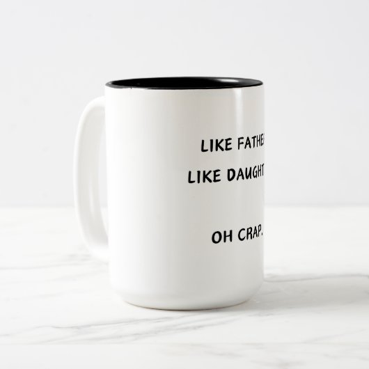 Zoals vader als dochter / zoon koffie Mok (Voorkant links)